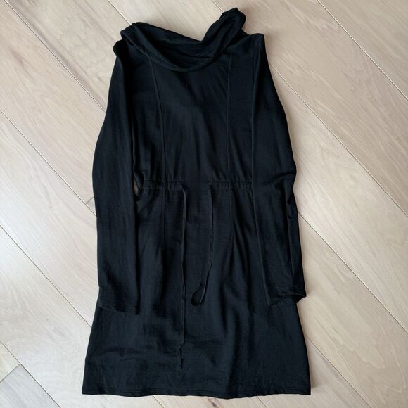 Ibex Merino Wool Dress Women's XS Black Made in USA Casual Glam Utility - Picture 8 of 9